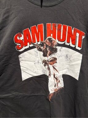 Sam Hunt Tour Tee - Dark Gray with Red & White Print